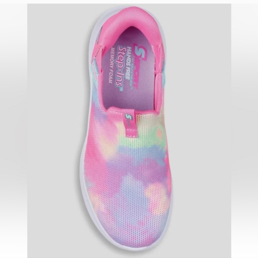 S Sport By Skechers Bailey Kids' Step-Ins Sneakers Tie Dye Slip On Cushioned - Picture 4 of 6